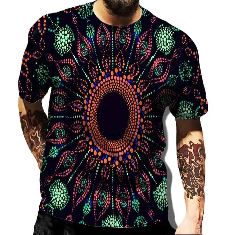 Tshirt Colorful Men's T-shirts Swirl Abstract Cheapest Stuff Free Shipping Anime Luxury T-shirt 2022 Trending Products Harajuku