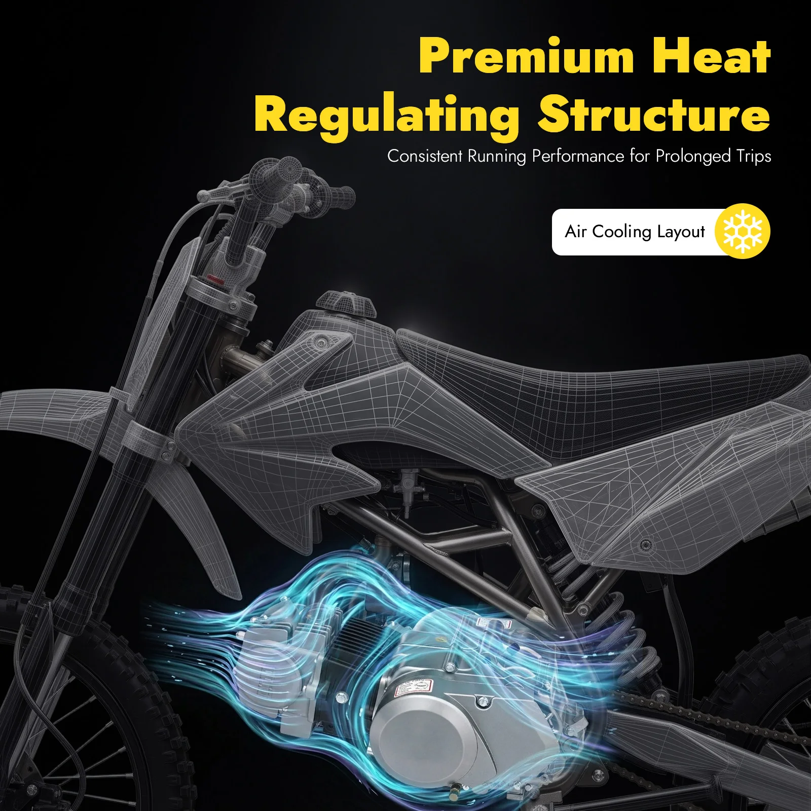CRF50 125CC 4‑Stroke Single Cylinder Engine 4‑Speed Manual Clutch CDI Ignition Air‑Cooled for CRF50 CRF70 XR50 Dirt Bike