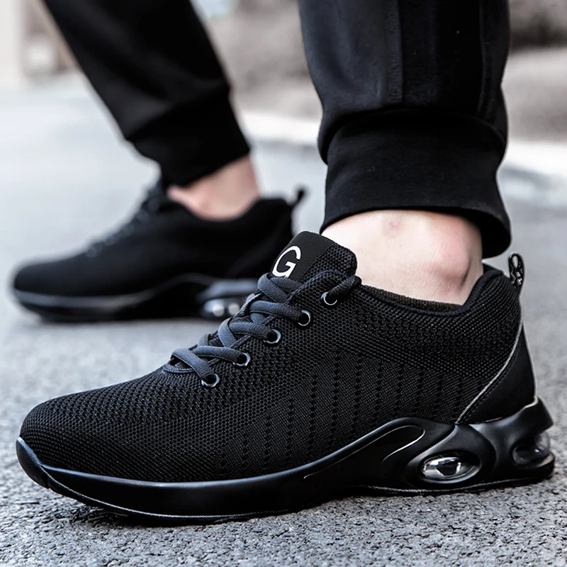 Anti-Puncture Anti-smash Steel Toe Work Shoes Light Weight Safety Shoes Slip Resistant Safety Shoes Comfortable Work Sneakers