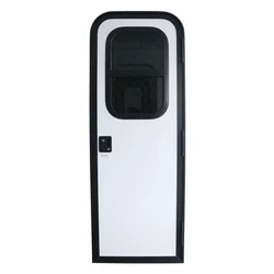 Multi Sized RV Entrance Door,Aluminum Single Point Lock,Suitable for Caravan Camping Vehicles,With Vertical Sliding Window