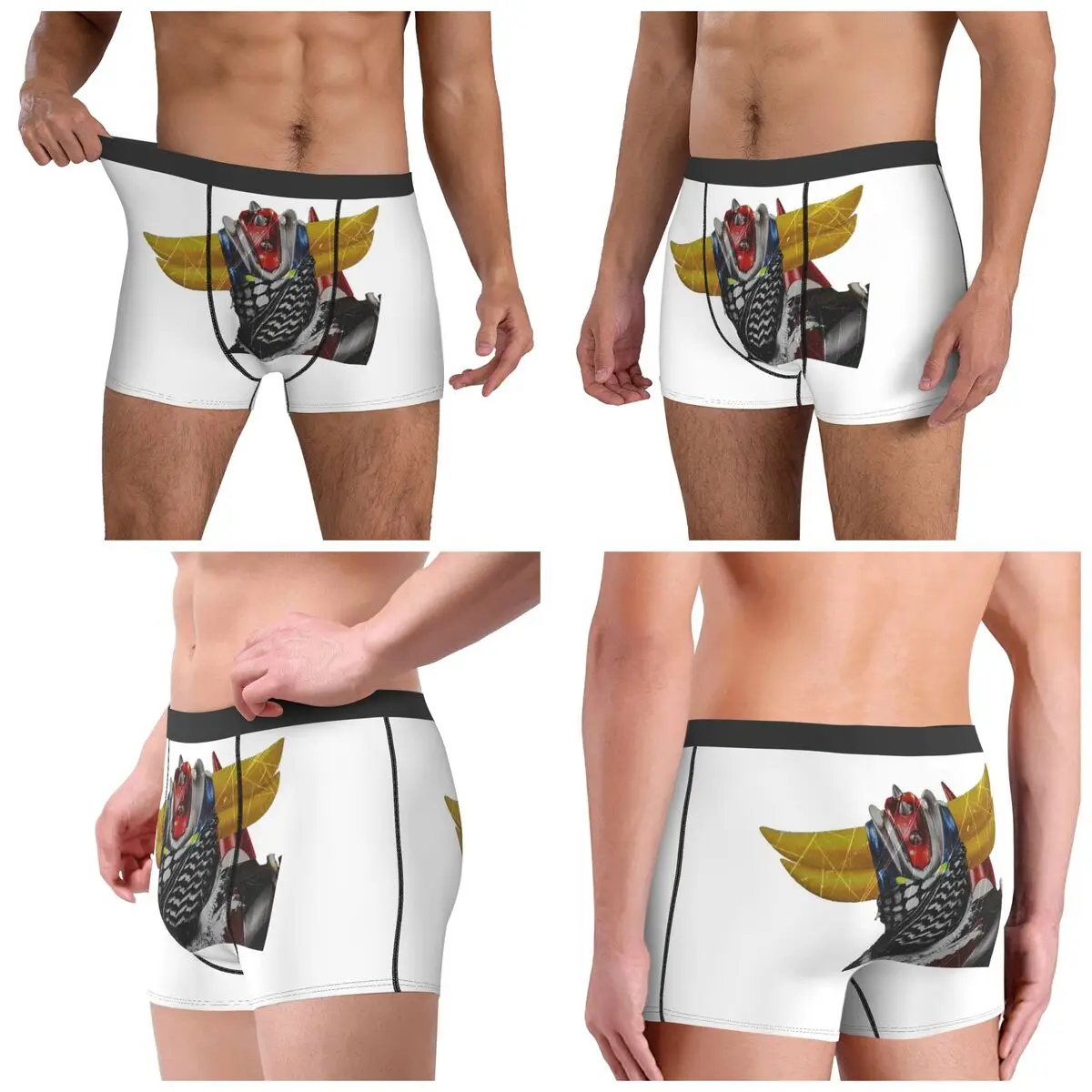 Calzoncillos tipo bóxer, pantalones cortos Grendizer, ropa interior ventilada para hombre, regalos para novio