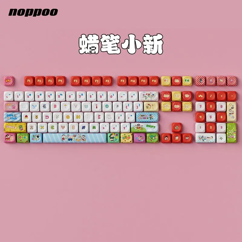 

Колпачки для клавиш PBT с термосублимацией в стиле аниме «Крейон Шин-чан», совместимые с механическими клавиатурами, высота OQO