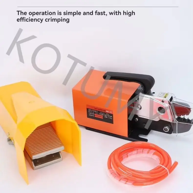0.25-10mm² Wire Crimp Plier Air Powered Dynamic Wire Terminal Machine Cold Press Insulated Tube Wire Crimping Pliers