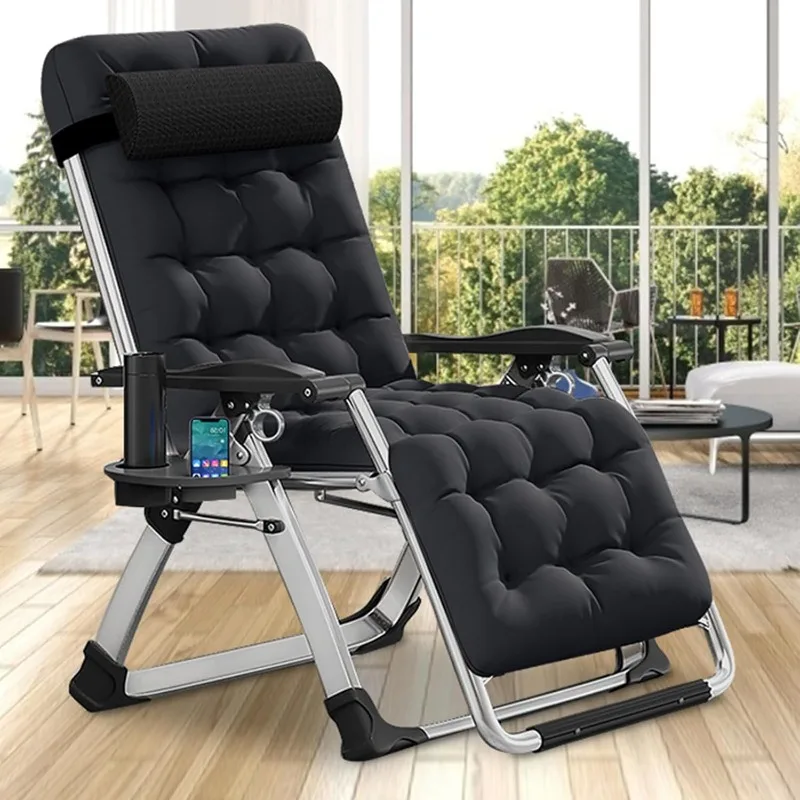 

Folding Chair Recliner Chair for Bedroom and Living Room, Folding Reclining Patio Chairs with Removable Cushion