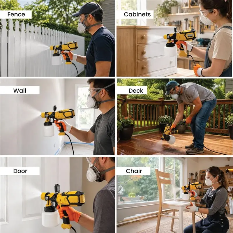 2026 Hot Style DIY Home Renovation Tool-Powerful Electric Paint Sprayer Gun-Sprayer For Latex Paint, Oil Paint,And More US Plug