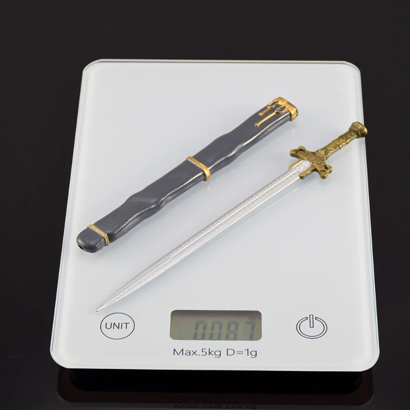 18.5 سنتيمتر/7.28in أسطورة تشين الرسوم المتحركة سلاح نموذج غاي ني يوان هونغ السيف الحرف المعدنية الديكور المفاتيح قلادة الصبي هدية