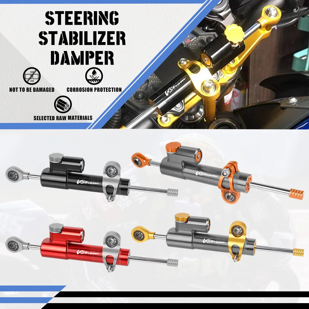 

For SUZUKI V-STROM VSTROM DL650 DL 650 2004-2020 2021 2022 2023 CNC Aluminum Motorcycle Damper Steering Stabilize Safety Control