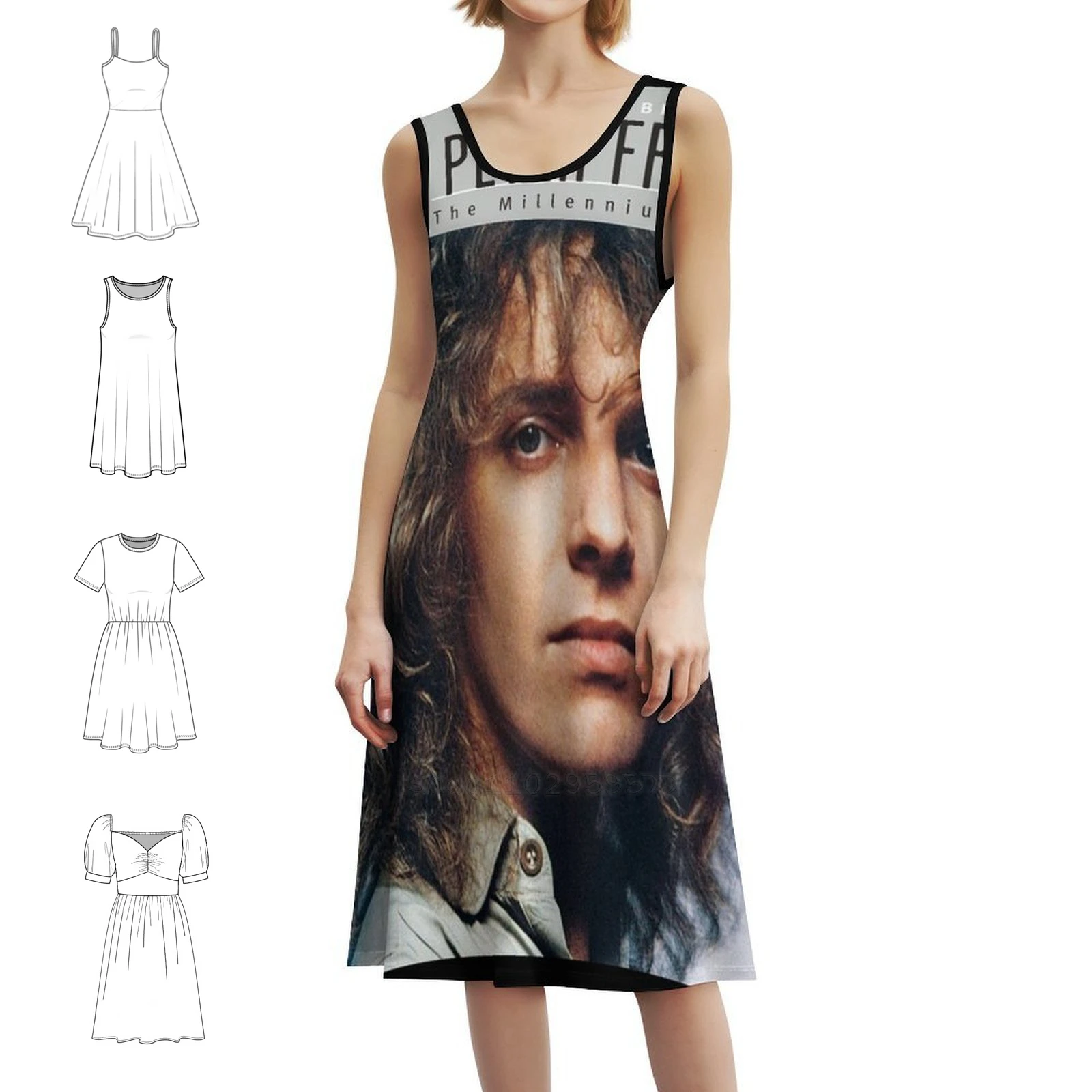 فستان Peter Frampton 20th Century Masters The Millennium Preppy Style فستان قصير للنساء على شكل حرف a فضفاض مناسب فستان يوم غير رسمي بيتر #1