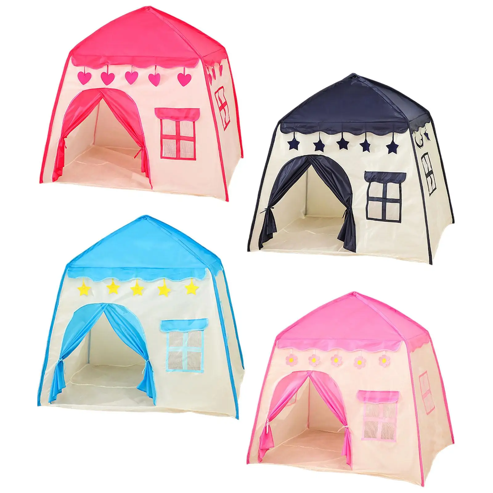 Kids Play Tent Princess Tent Foldable Children Play House Castle, Playhouse Tent