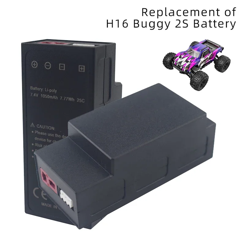 

for Hyper Go Remote Control Toy Car Battery 2S 7.4V 1050mAh H16 Buggy H16H H16E 16207 16208 16209 16210 Brushless 1/16 RC Truck