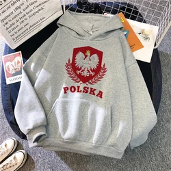 Poland hoodies women Winter  y2k aesthetic sweat y2k 90s Hooded Shirt female harajuku sweatshirts