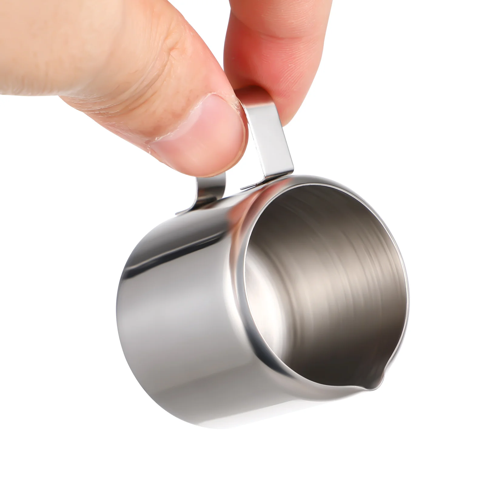 2 Pcs Pull Flower Cup Coffee Creamer Metal Frothing Pitcher Stainless Steel Latte Jug Milk Foaming Pot