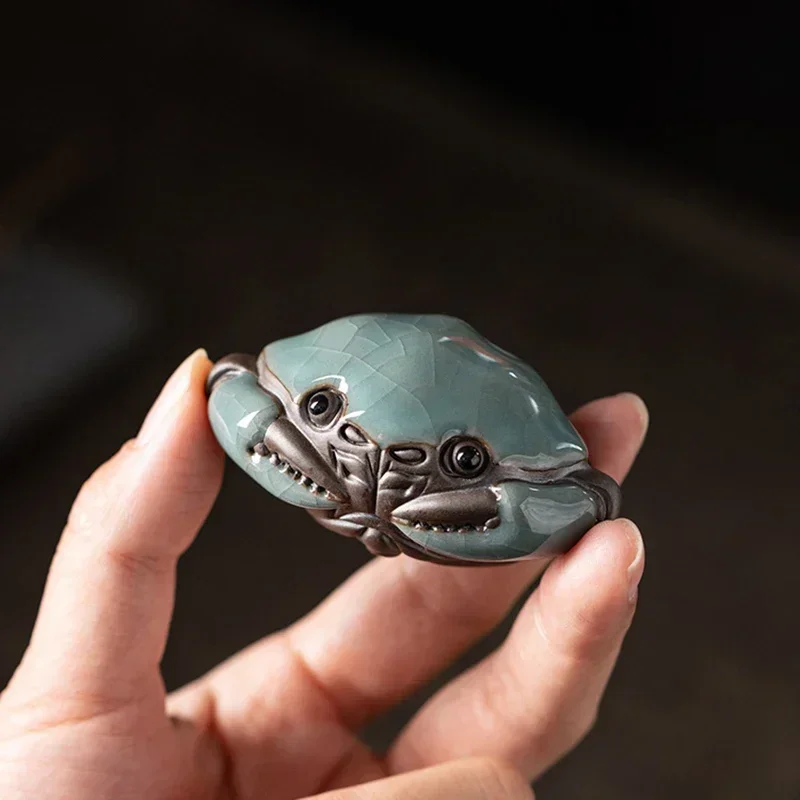 Ceramic Tiny Crab Figurines & Miniatures Aesthetic Room Bedroom Coffee Table Figurines & Miniatures Cute Bionic Art Statua FYFM