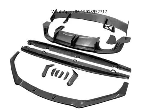 Carbon-Faser-Karosseriekit Frontstoßstange Lippe Spoiler Seitenschweller Canards für TTRS 2020-2023 JJ401