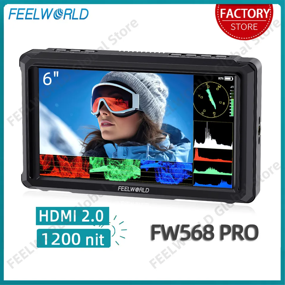 FEELWORLD FW568 4K 6インチ FHD モニター HDMI Amazon.com : FEELWORLD FW568 V3 6 inch On-Camera Field Monitor, 3D