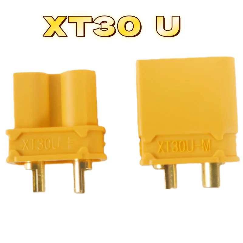 10Pairs XT30 XT-30U Yellow Male And Female Bullet Connectors for RC Multi-Axis Aircraft Fixed Wing Lipo Battery ESC