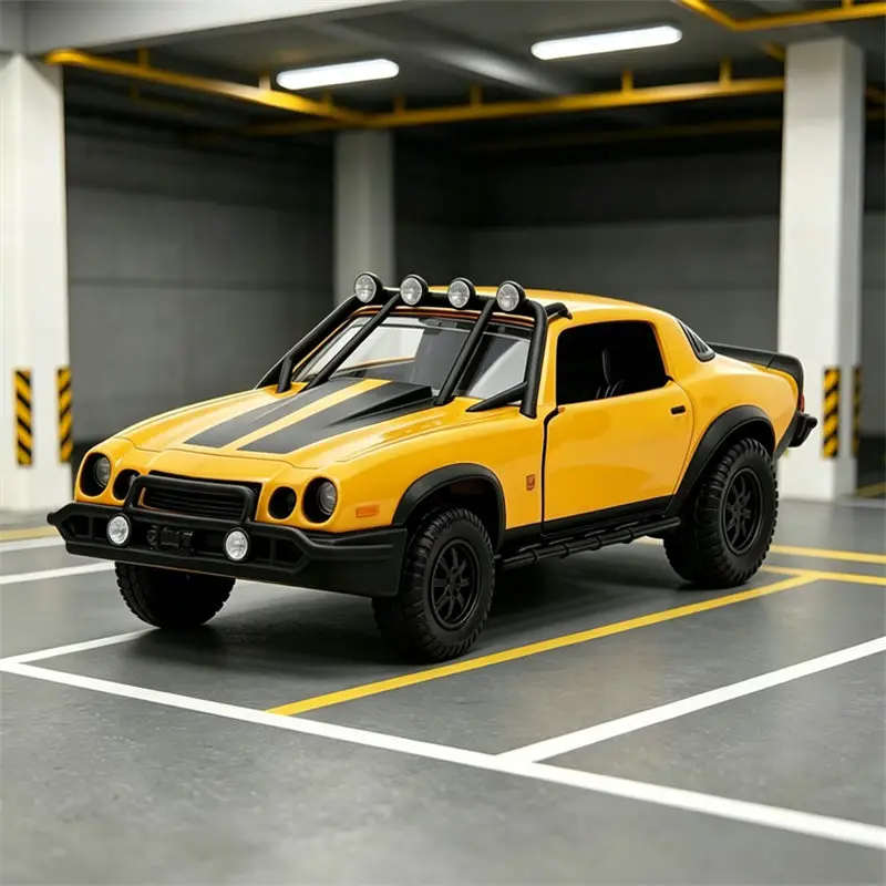 1:32 1977 Camaros Bumblebees Legierung Film-Sportwagen-Modell Druckguss Metall Rennstrecken-Fahrzeug Auto-Modell Simulation Sammlerstück Geschenk