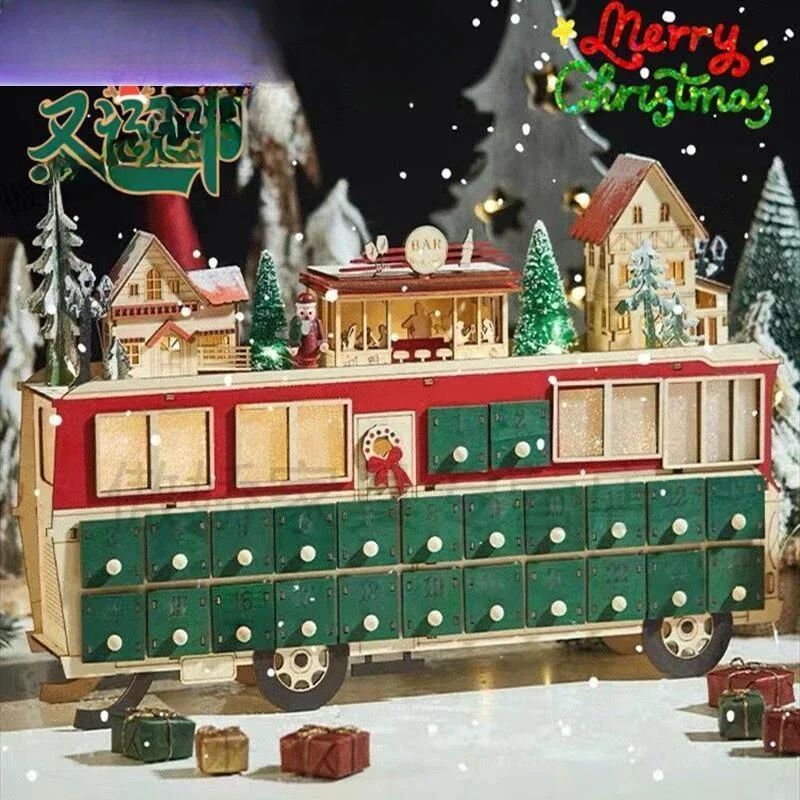 

2023 Calendar Christmas Countdown Gift Empty Box Children's Room Atmosphere Decoration Ornament