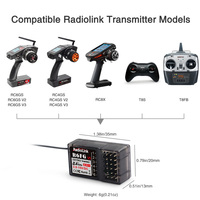 Radiolink R6FG 6 Channel 2.4G RC Receiver with Gyro for RC Car Boat Transmitter RC4GS V2/RC6GS V2