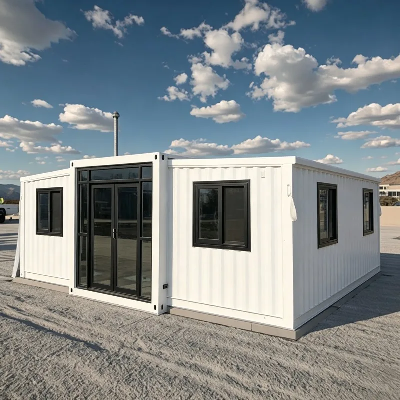 20FT Folding Container House Expandable Container Home Foldable Prefab House Steel Frame Quick Assembly for Mining Camp