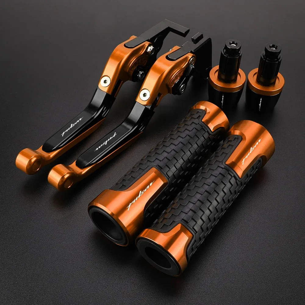 Motorcycle For Pulsar 2025 2024 2023 2022 2021 2020 ALLYEARS Folding CNC Motor Adjustable Clutch Brake Levers Handbar Ends Grips