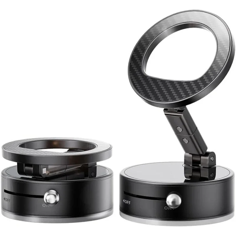 

Магнитный автомобильный держатель для телефона, вращение на 360°, складная и вакуумная присоска для Magsafe iPhone 12-17, автомобильный/тренажерный зал/держатель телефона для вождения