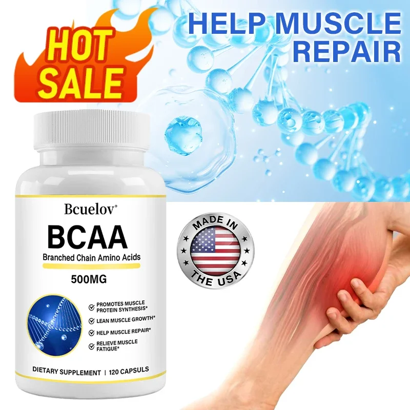 BCAA Boosters - Men\'s Health, Energy and Endurance, Muscle Building, Protein Synthesis, Metabolism, Physical Strength