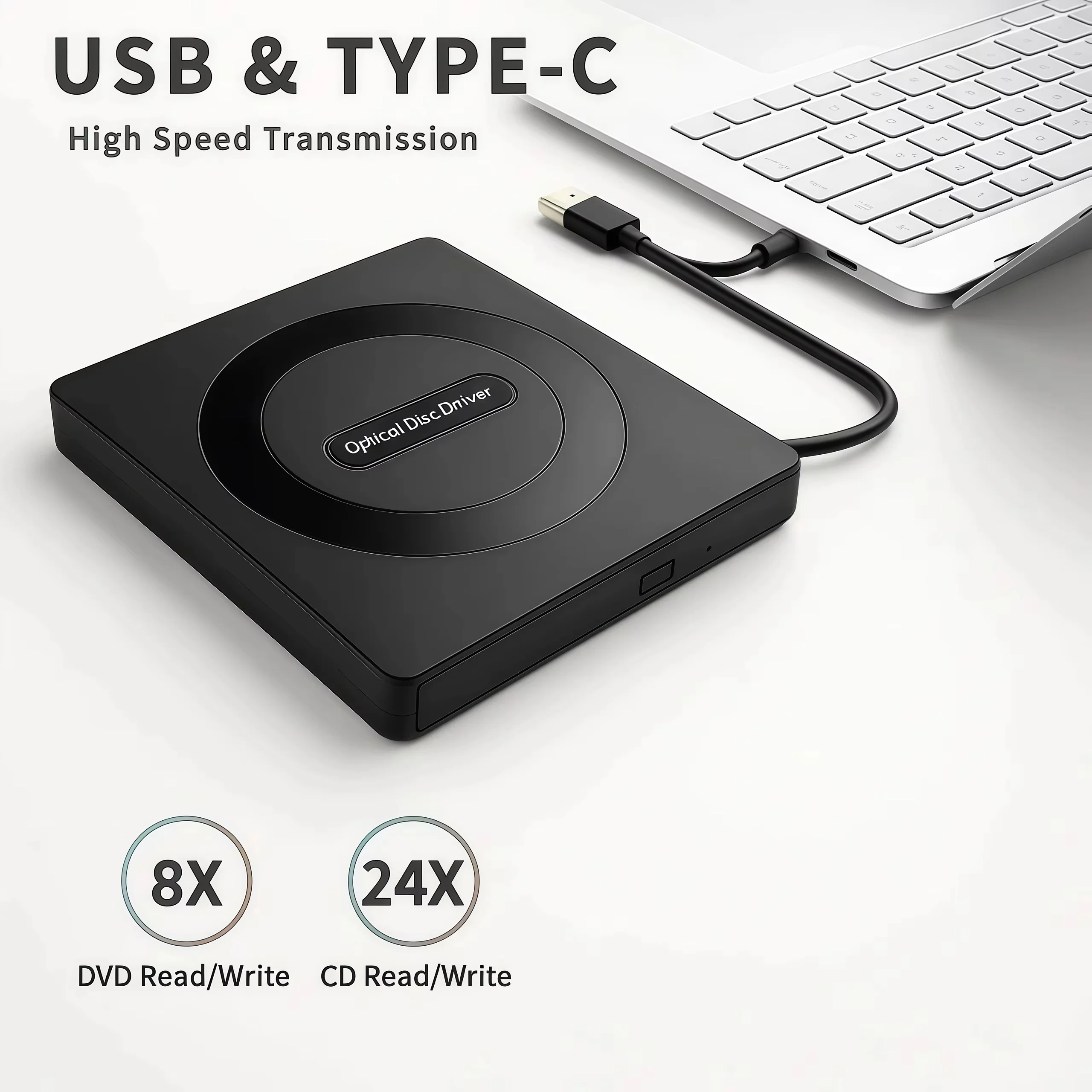 

USB 3.0 Type C Внешний оптический привод CD DVD RW Super Drive для ноутбука — функция записи DVD и записи