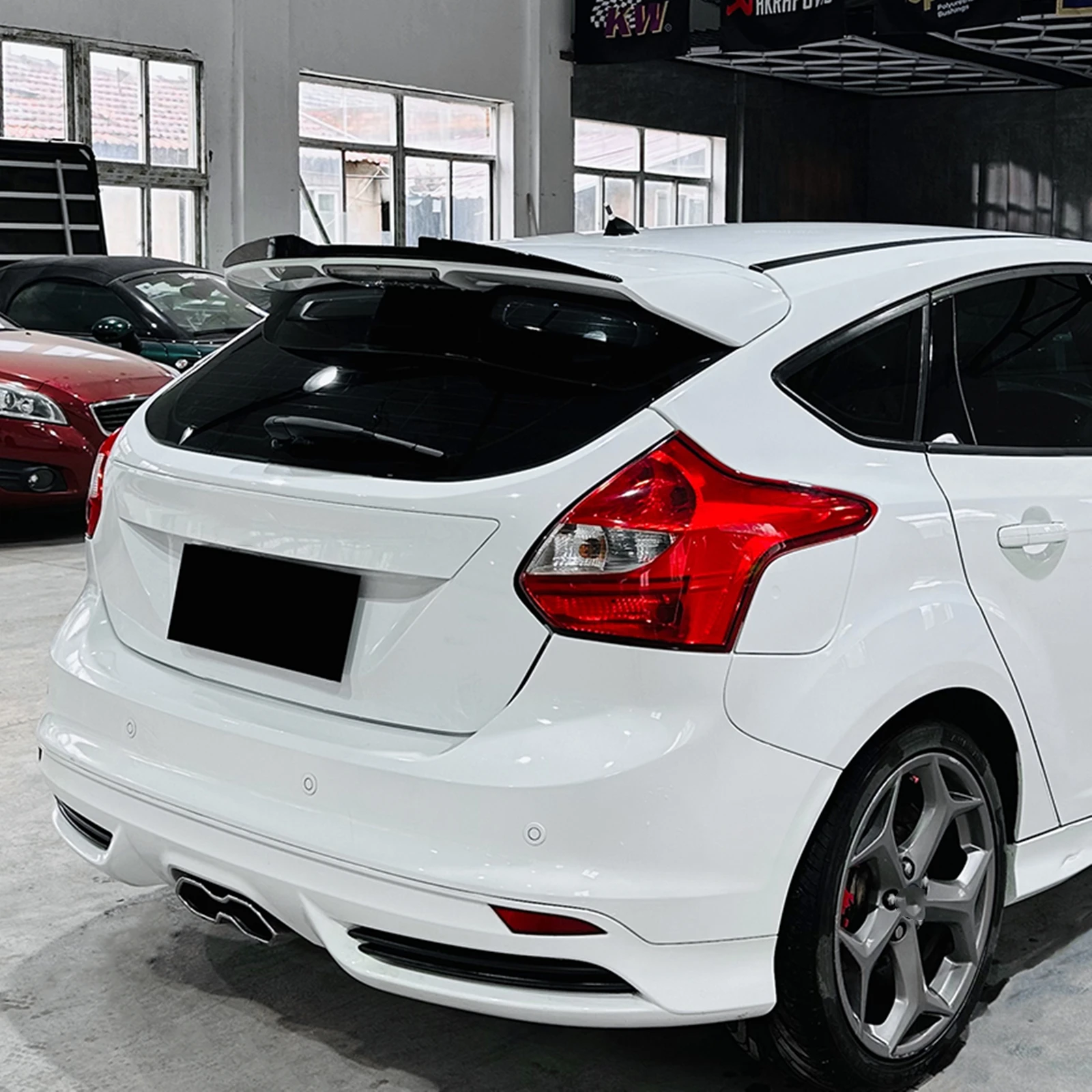 Rear Roof Spoiler Wing For Focus MK3 ST-Line ST 2011 2012 2013 2014 2015-2017 Hatchback Tail Window Upper Splitter Extension Lip