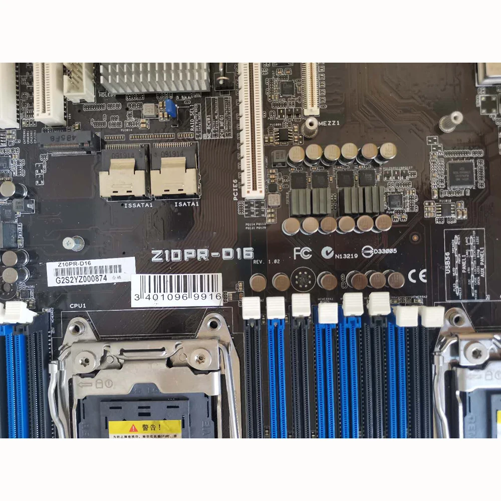 Original Workstation Motherboard Z10PR-D16 2011-3 DIMM*16 C612 Support E5 V3 V4 DDR4 100% Testing Before Shipment Hot