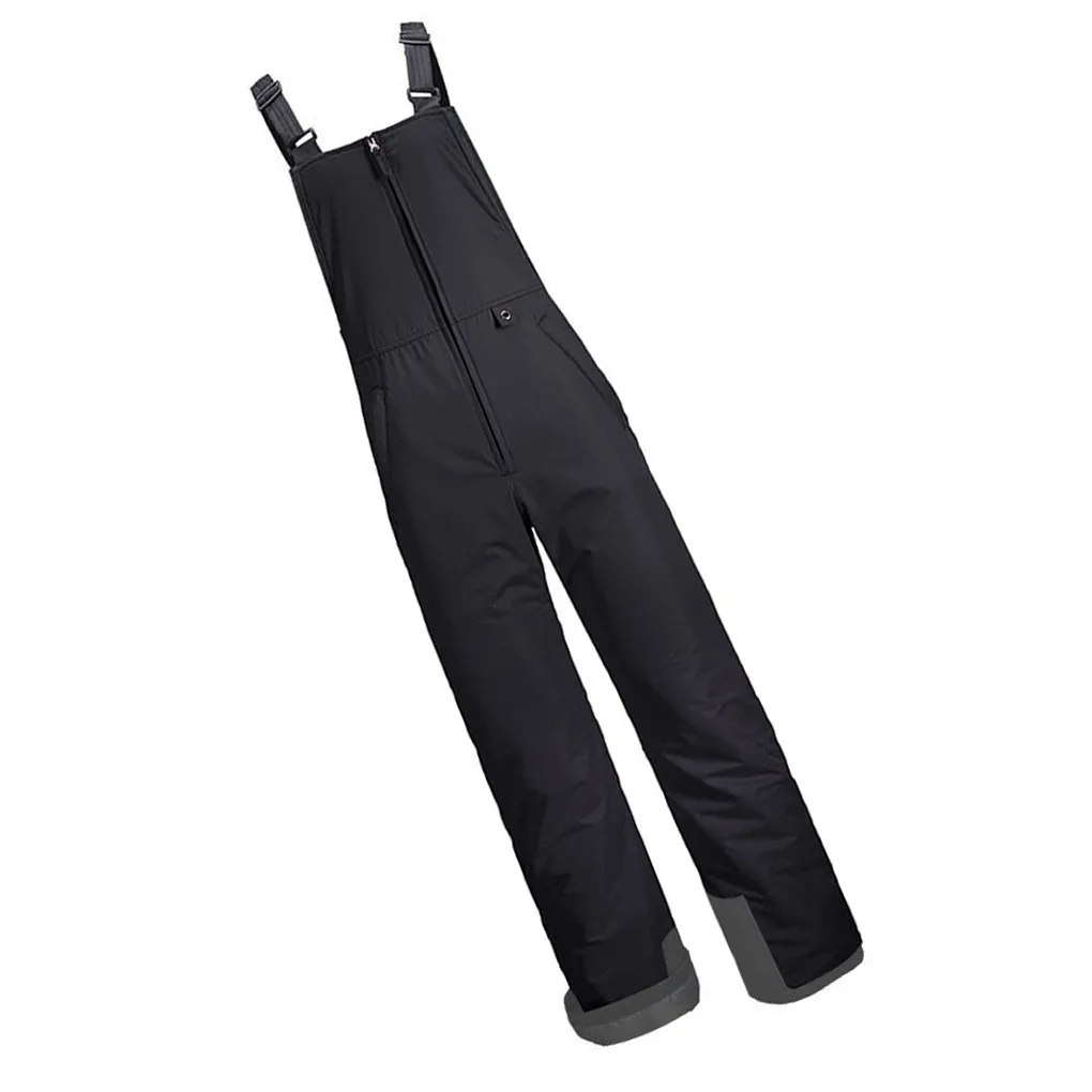 

Women Ski Pants Bib Universal Black Color Thickened Snowboard Pant M