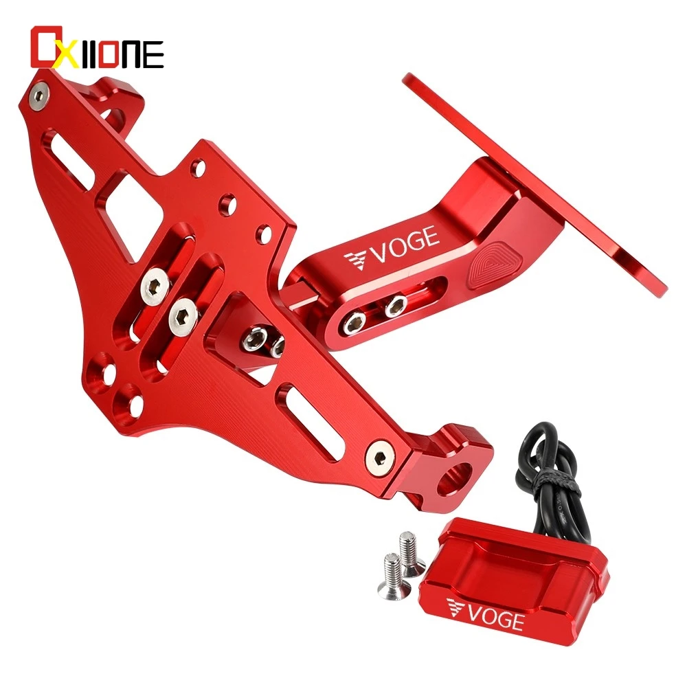 

For Loncin Voge 200AC 300AC 300R 500R DS525X DS625X 300 RALLY License Number Plate Holder Led Turn Signal Lights Plate Holder
