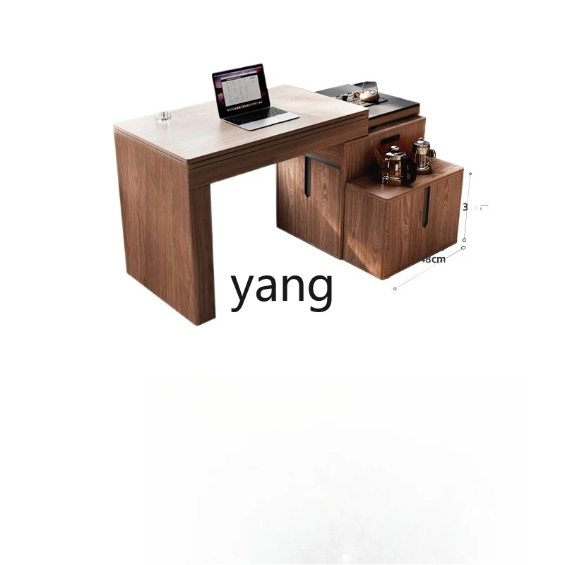 

LTT balcony mobile telescopic rotating folding rock slab tea table dining table and chair combination