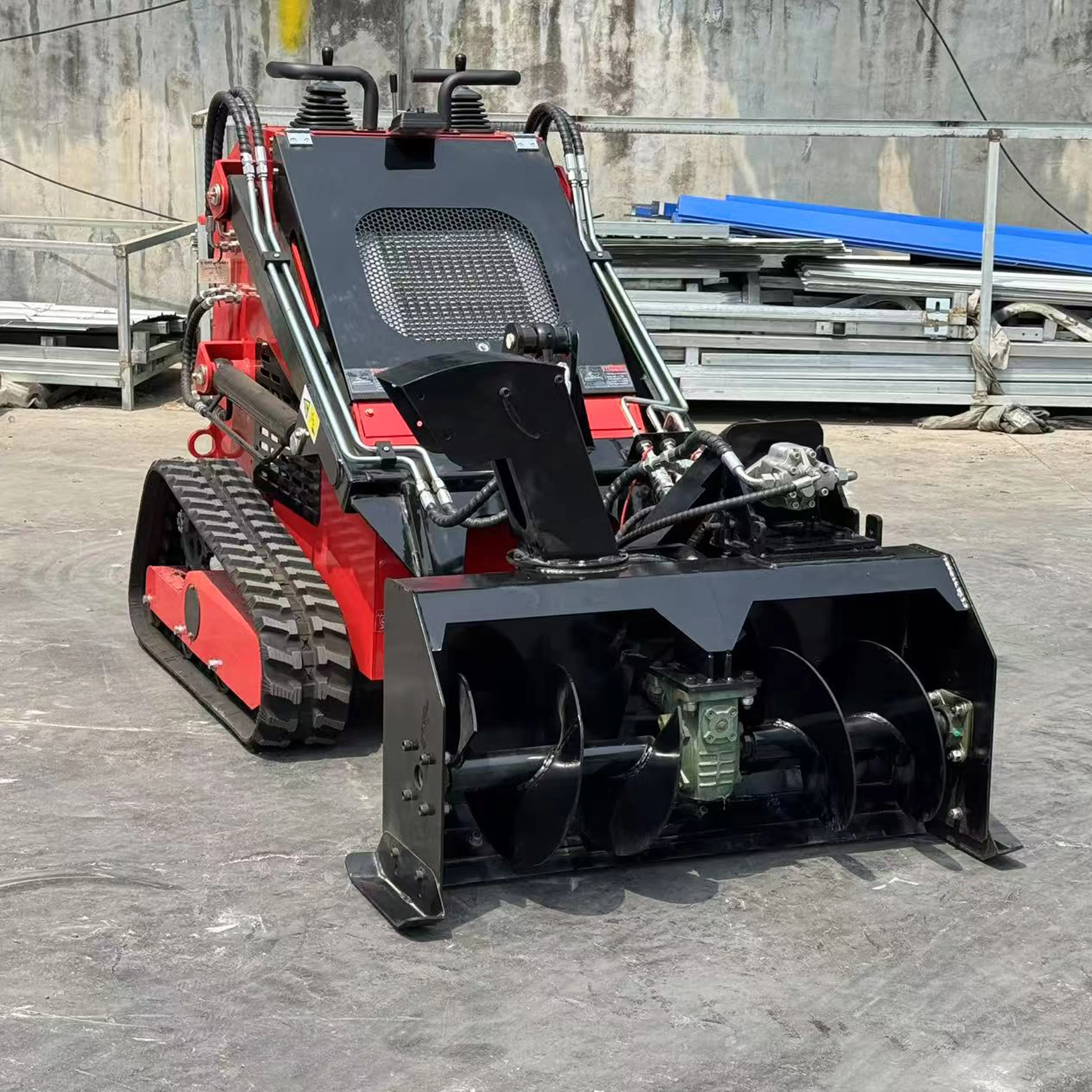 Compact Front End Loader HIGHTOP V1000 Mini Skid Steers Track Loader Featuring 25hp Diesel Float Capability HTS1000