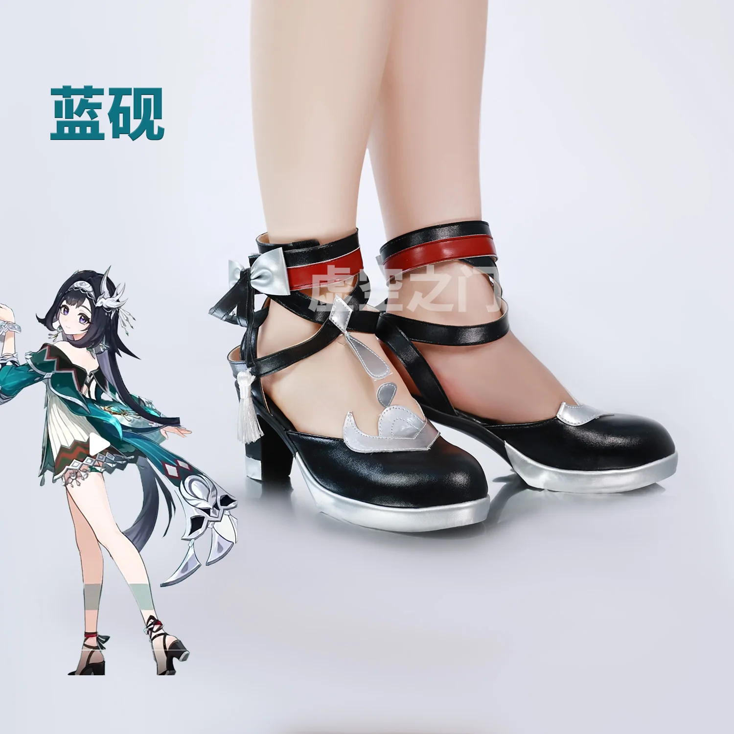 Lan Yan คอสเพลย์รองเท้ารองเท้า Genshin Impact รองเท้าปาร์ตี้ฮาโลวีน Carnival Convention ชุด Props