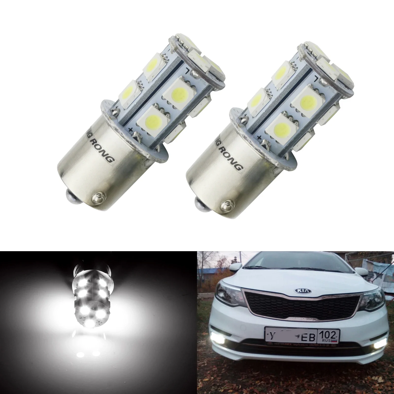 

1 пара 2 шт., белый P21W 1156 BA15S R10W 13 SMD 5050, светодиодный боковой индикатор, задний указатель поворота, стоп-сигналы
