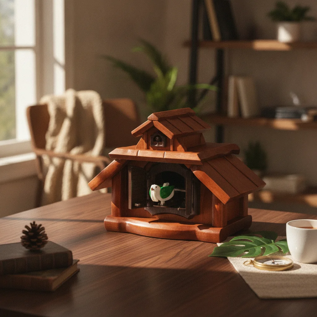 Chalet Design Cuckoo Clock Wall-mounted Horloge Coucou Decorative Wall Clock for Study or Bedroom Decor