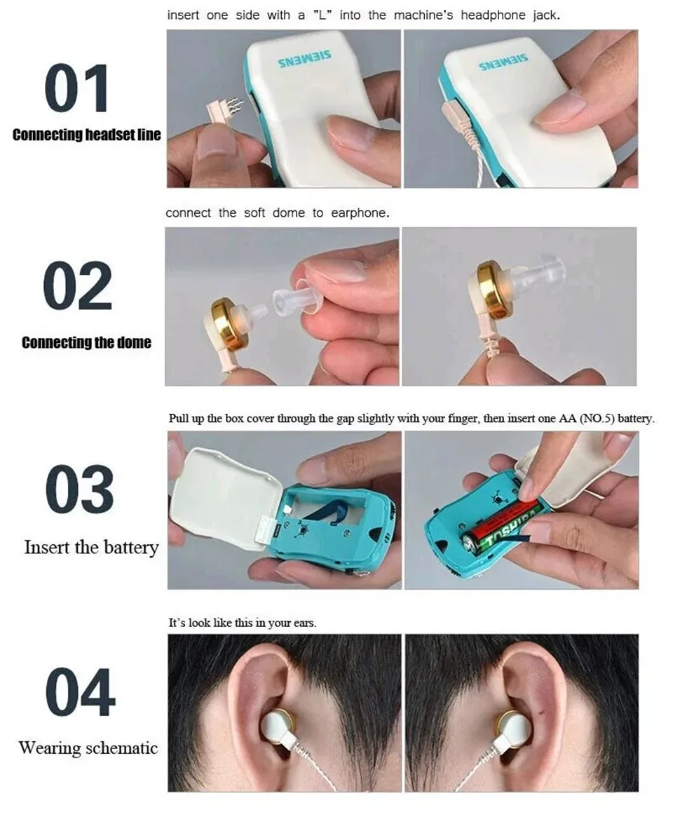 Soundlink 3-poliges Kabel für Körpergeräte, Hörgeräte-Empfänger, Drahtkabel – Detail 2