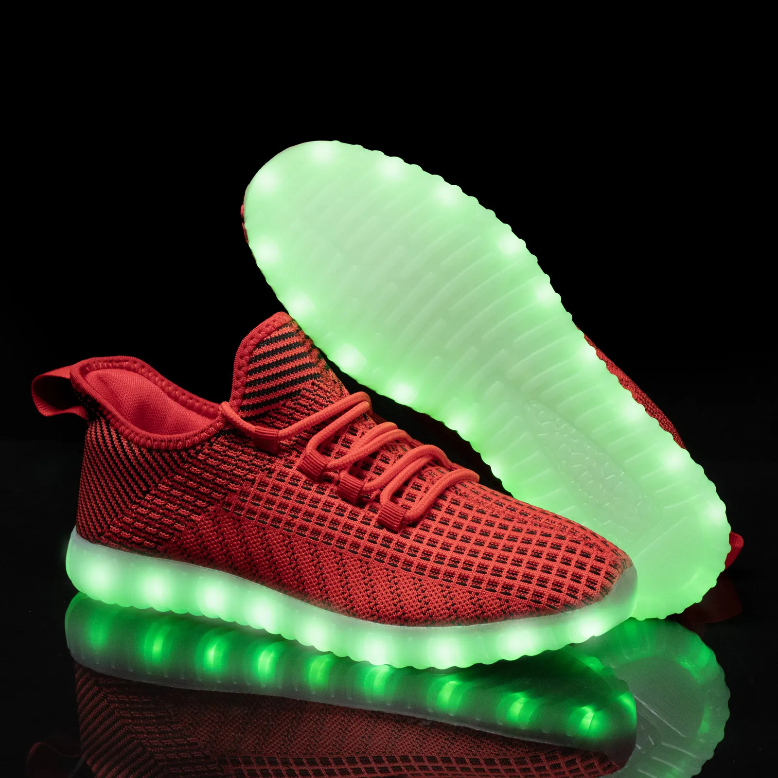 Tägliche Freizeitschuhe für Herren, Schuhe mit schillernden Lichtern, atmungsaktive Mesh-Laufschuhe, weiche und bequeme Herrenschuhe – Detail 25