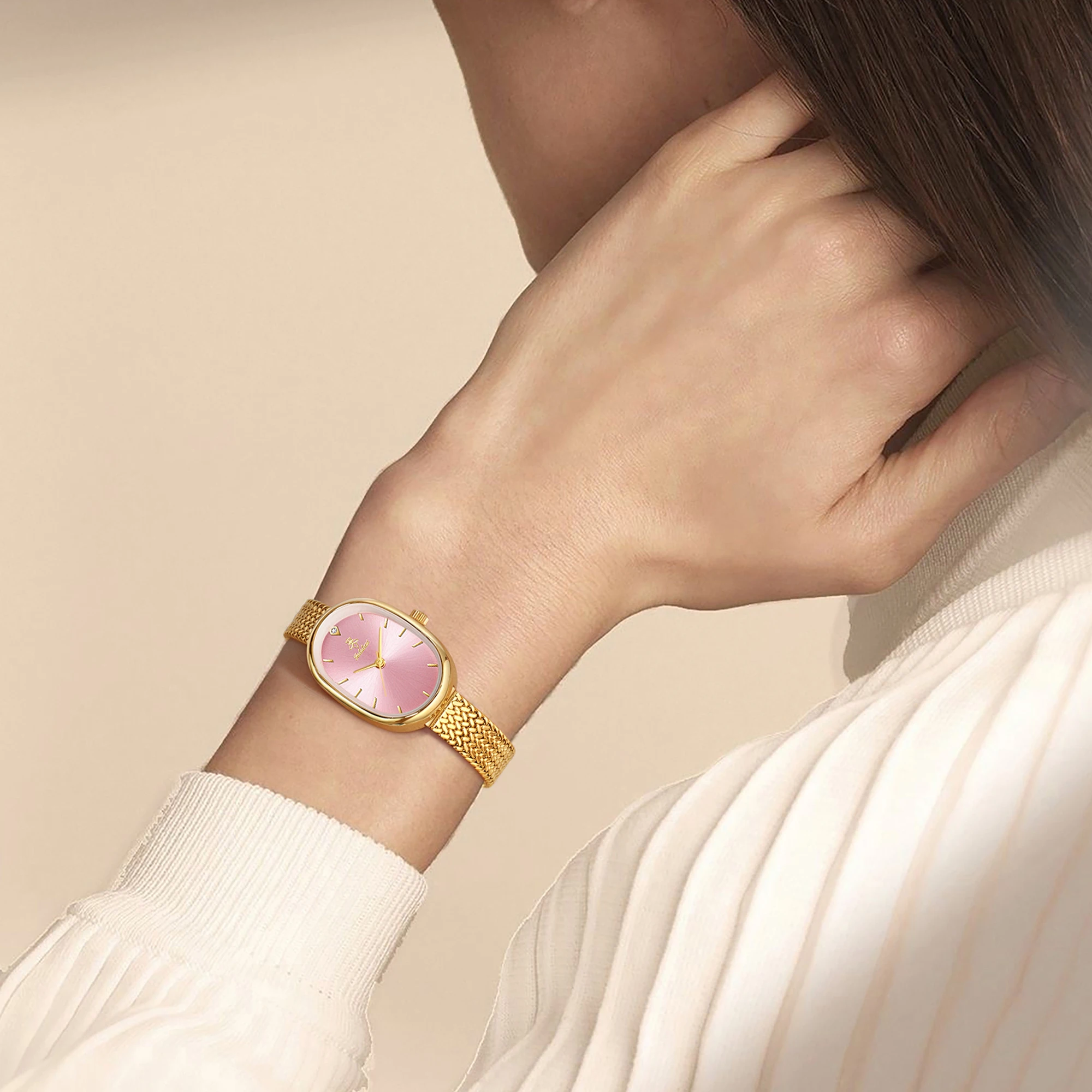 Jam Tangan Gelang Kuarsa Tahan Air Wanita Modis Merek YaLaLuSi: Desain Minimalis untuk Anak Perempuan Jam Tangan Reloj Mujer untuk Wanita