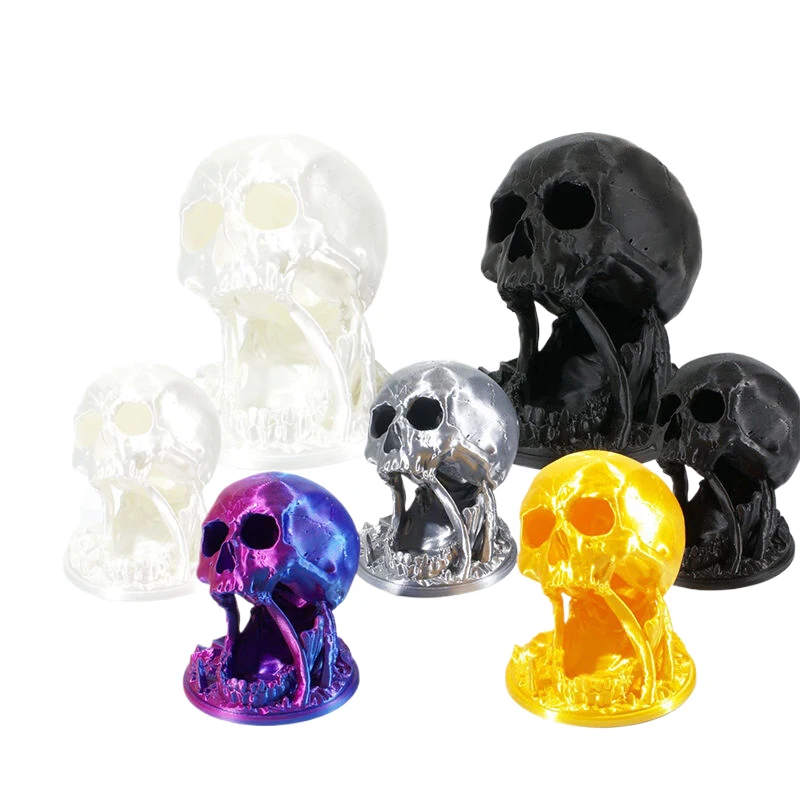 Skull Dice Tower 3D Printed DND Dice Rolling Tower Random 7PCS D20 Dice Set Included Tabletop Roleplaying Game Dice Roller Tower