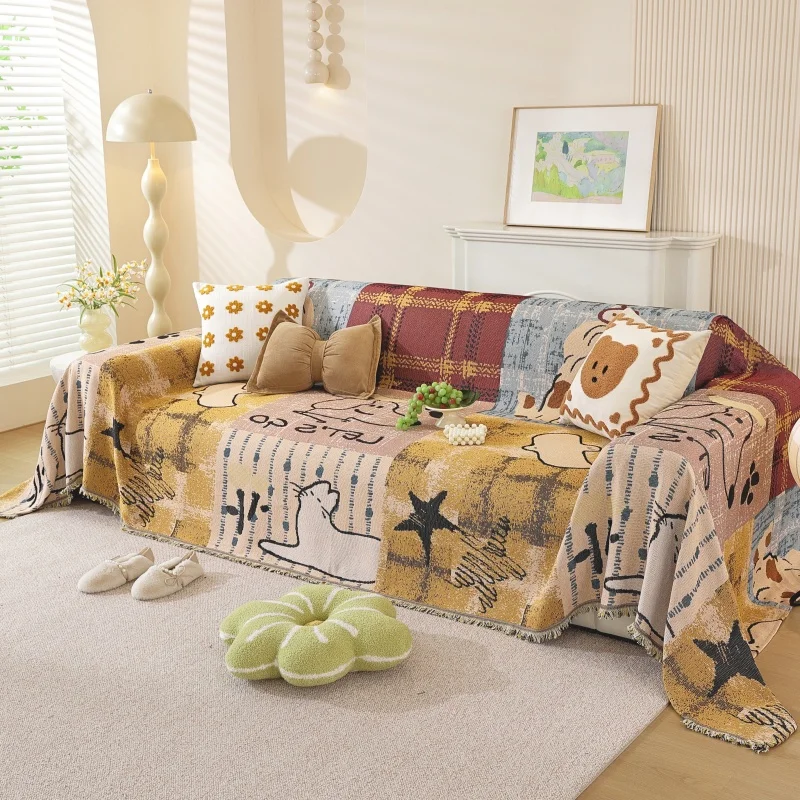 Pet Friendly Sofa Cover 2 3 4Seater Dog Pattern Cat Proof Couch Slipcover Non Slip Washable Couch Covers for Sofas Cubre Sofa