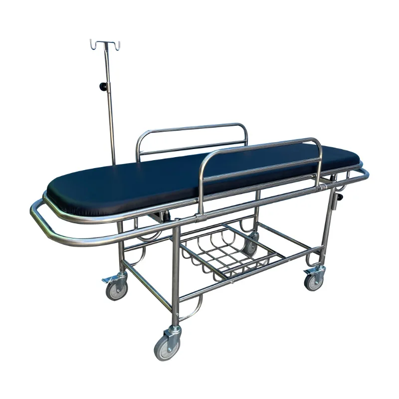 Hospital stretchers Stainless steel emergency patient trolley transfer vehicle  rescue ambulance stretcher  SIN-FSB02