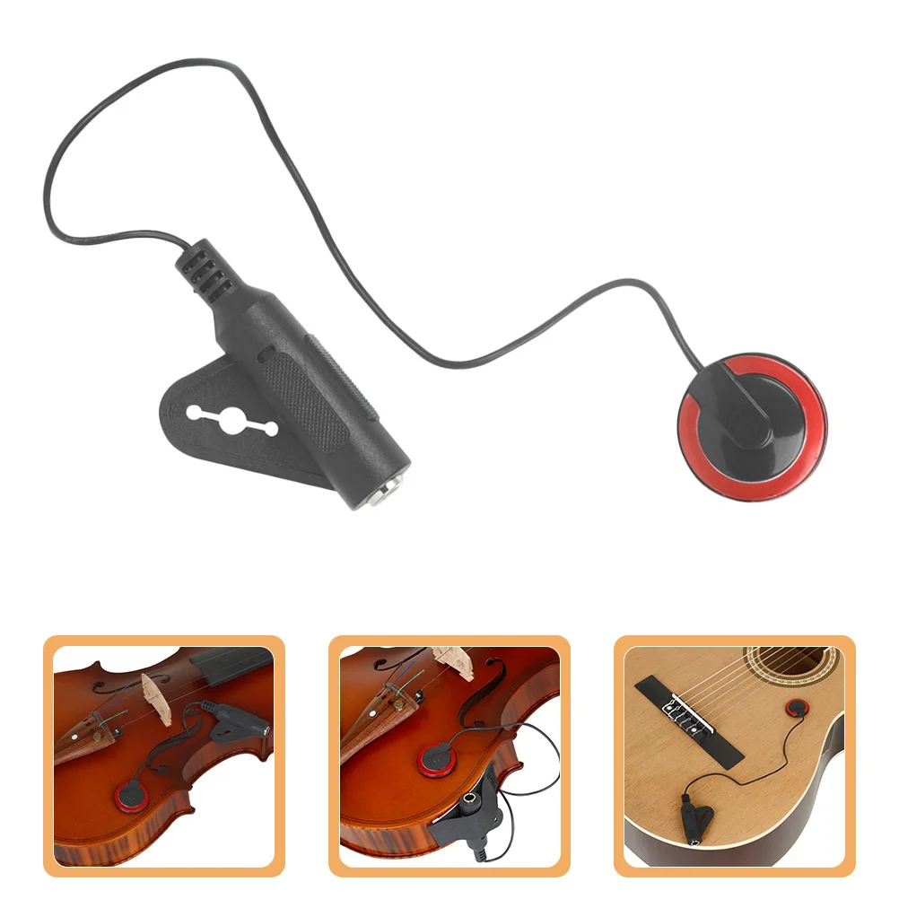 

Piezo Pickup For Acoustic Guitar Ukulele Violin Soundhole Amplification Clip-On Transducer No Drill Installation Accessory