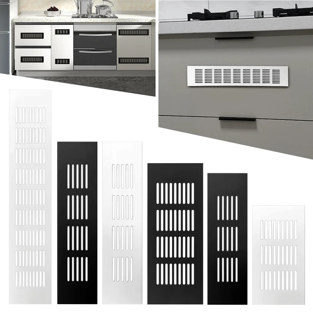 2 Pcs Aluminum Alloy Ventilation Grille Matte Cabinet Air Vent Device Dampness Control Dissipate Odor Hardware Accessories