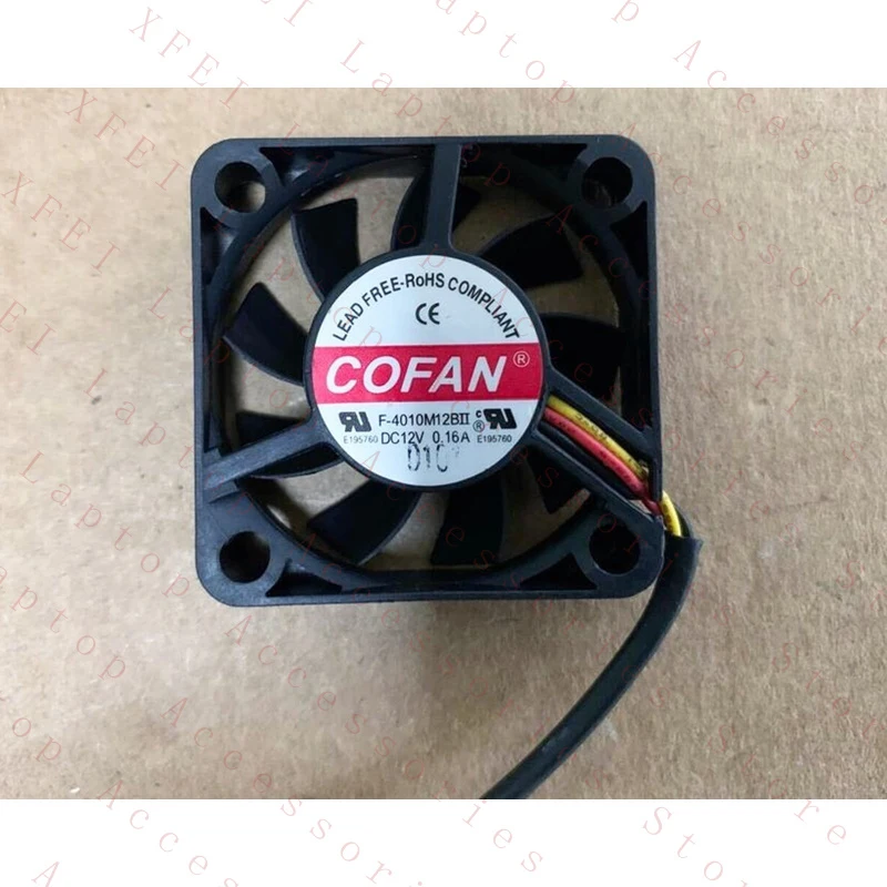 D  FOR COFAN F-4010M12BII Cooling fan DC12V 0.16A 4CM 3Pin