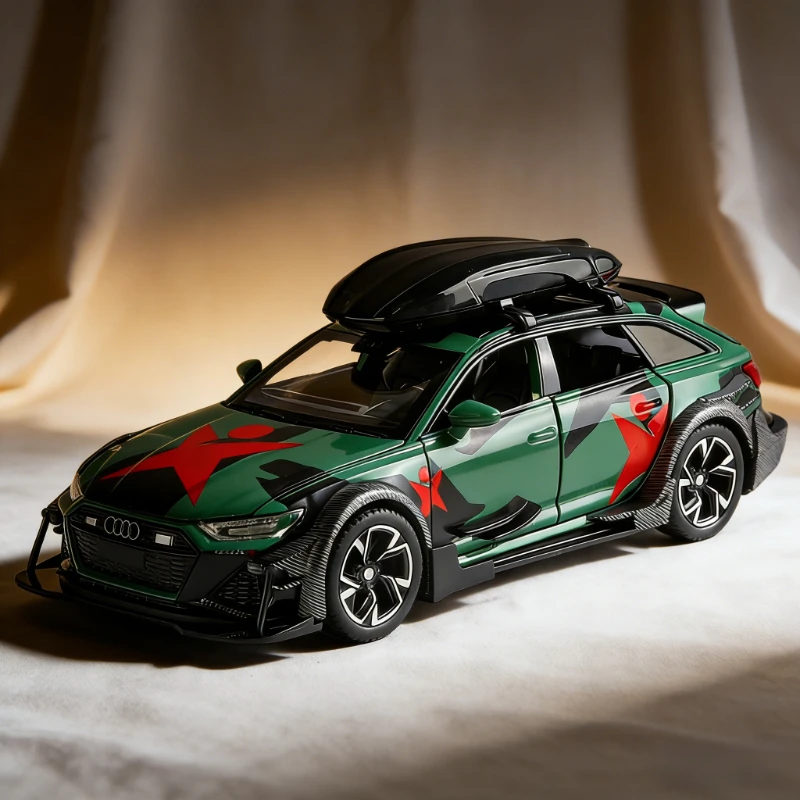 

Simulation 1:32 Camouflage RS6 Alloy Model Ornament Toy Collection Ornament Gift