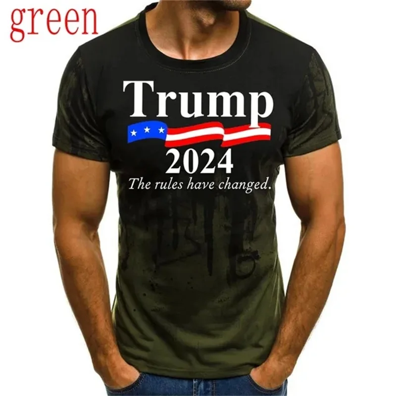 Trump 2024 Election T Shirt Short Sleeve Trump Supporter Tee Tops For Men Women Casual Slim T Shirts Streetwear Men\'s Clothing