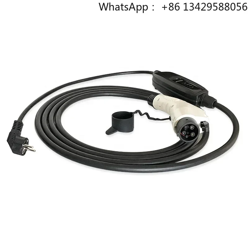 Duosida ip54 16a ev charger sae j1772 charger with european schuko plug 5M cable CE certification