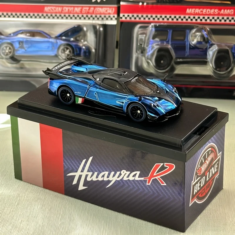 

Hot Wheels Rlc Pagani Huayra R Electroplated Carbon Fibre Crystal Box Toy Car Model Car Back Cover Can Be Opened Festvial Gifts
